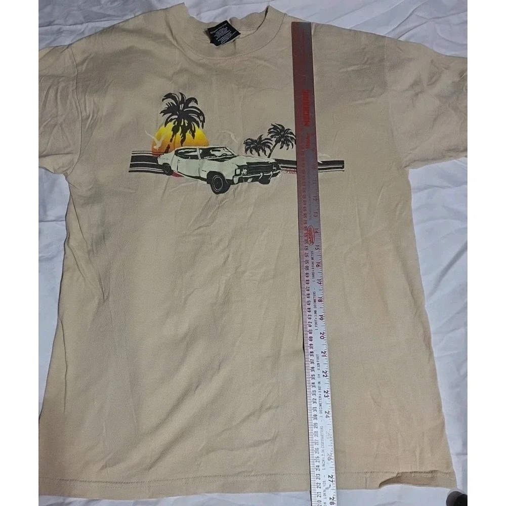 VTG Billabong Logo Y2K Surf Surfing Skate‎ Tan T Shirt Men's Size Medium Car